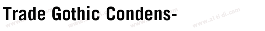 Trade Gothic Condens字体转换